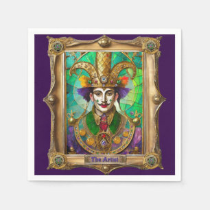 Mardi Gras Realm Portraits - The Artist Dali Napkins