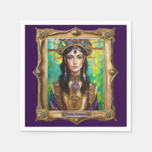 Mardi Gras Realm Portraits - The Creole Princess Napkins