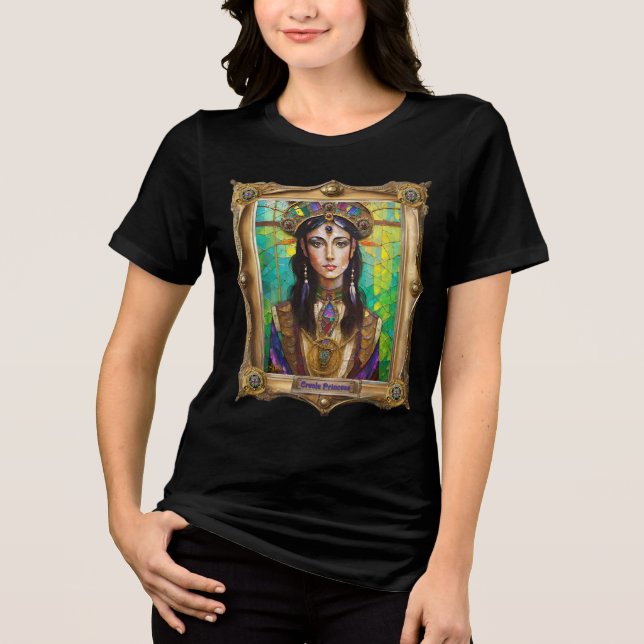 Mardi Gras Realm Portraits - The Creole Princess Tri-Blend Shirt (Front)
