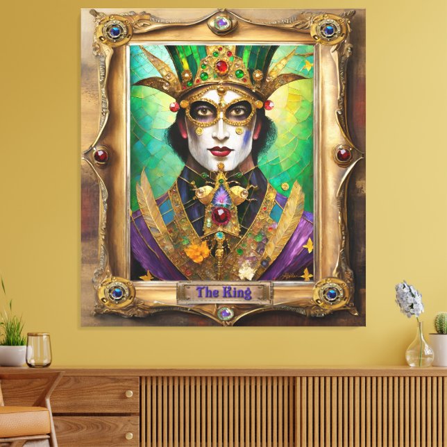 Mardi Gras Realm Portraits - The King Canvas Print (Insitu(LivingRoom))