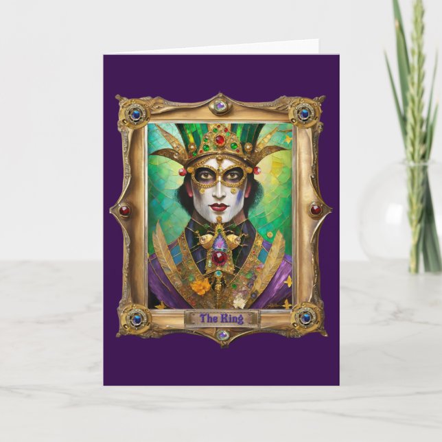 Mardi Gras Realm Portraits - The King Card (Front)