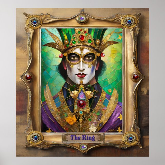 Mardi Gras Realm Portraits - The King Poster (Front)