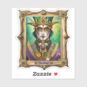 Mardi Gras Realm Portraits - The King Sticker