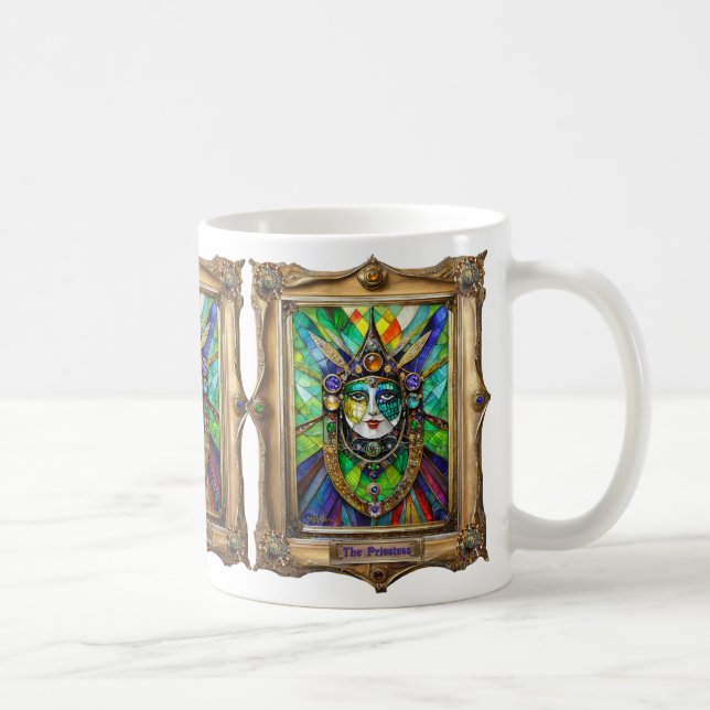Mardi Gras Realm Portraits - The Priestess Coffee Mug (Right)