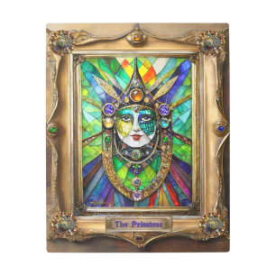 Mardi Gras Realm Portraits - The Priestess Metal Print