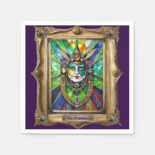 Mardi Gras Realm Portraits - The Priestess Napkins