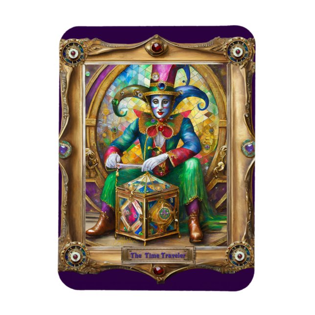 Mardi Gras Realm Portraits - The Time Traveler Magnet (Vertical)