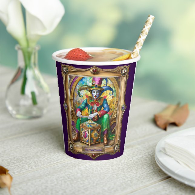 Mardi Gras Realm Portraits - The Time Traveler Paper Cups (Insitu)