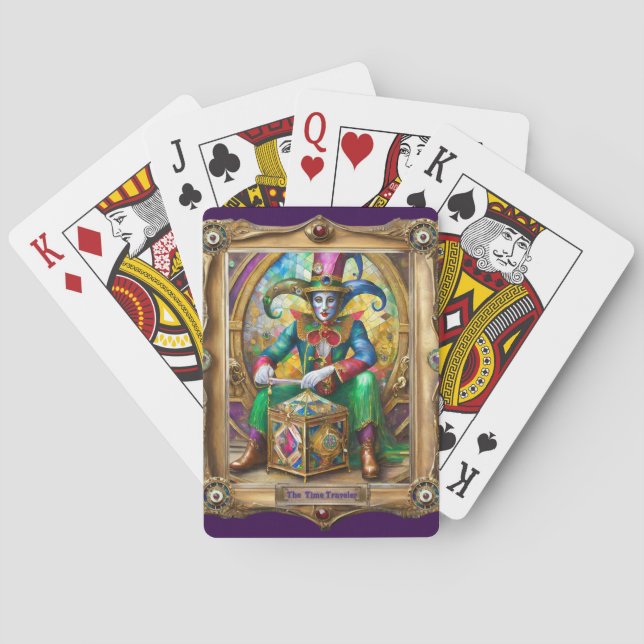 Mardi Gras Realm Portraits - The Time Traveler Poker Cards (Back)