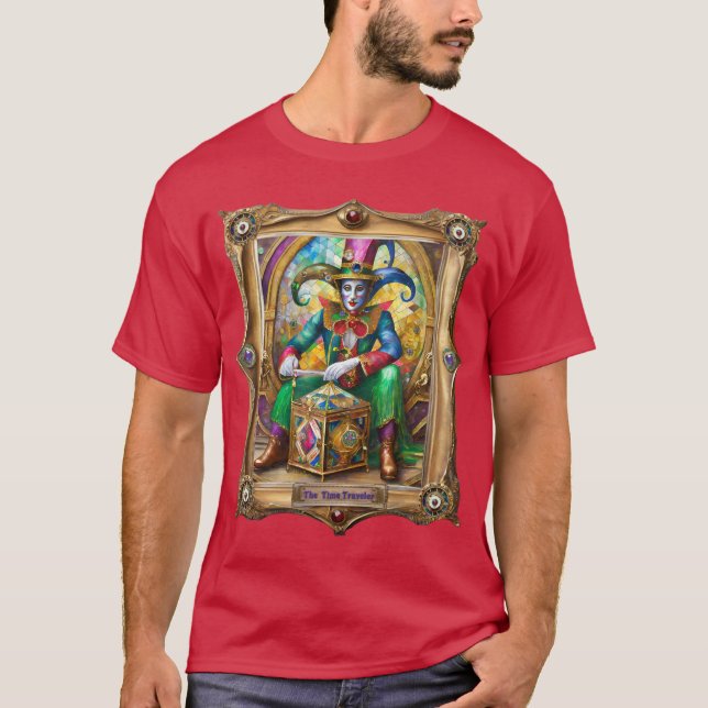 Mardi Gras Realm Portraits - The Time Traveler T-Shirt (Front)