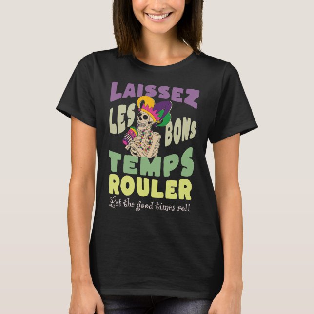 Mardi Gras Retro Style  T-Shirt (Front)