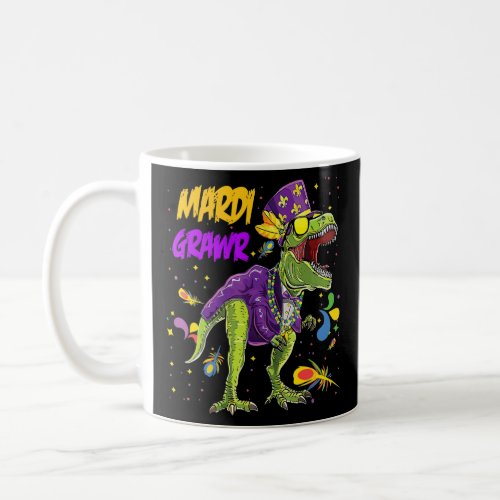 Mardi Gras Rex Dinosaur Mardi Grawr Kids Boys Todd Coffee Mug