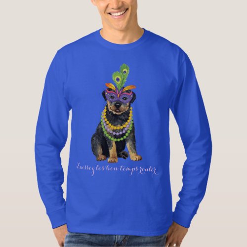 Mardi Gras Rottweiler Hoodie T_Shirt