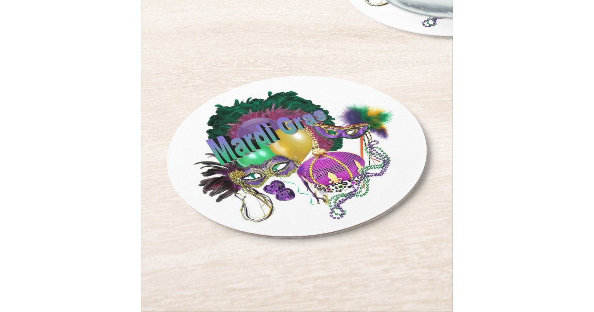 Mardi Gras - Funny Masquerade Party Decorations - Drink Coasters - Set of 6