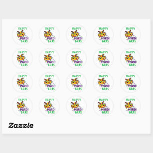  Let The Good Times Roll (Laissez Les Bon Temps Rouler) Mardi  Gras Themed Stickers, 40 2 Circle Stickers, Great for Favors, Envelope  Seals & Goodie Bags by Amanda Creation : Office