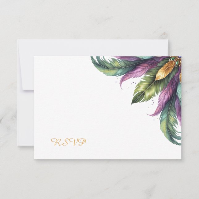 Mardi Gras RSVP Card (Front)