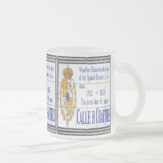 Mardi Gras Rue Chartres Mural Frosted Glass Coffee Mug