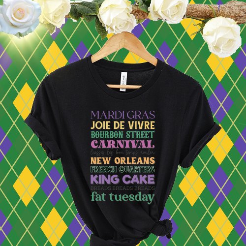 Mardi Gras Saying_Joie De Vivre_Bourbon Street T_Shirt