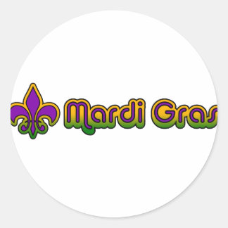 Mardi Gras Seventies Retro Sticker