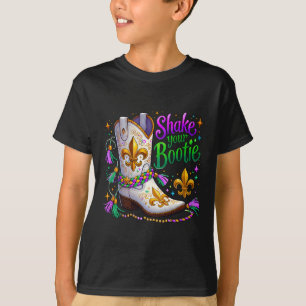 Mardi Gras Shake Your Bootie Bead Boot Carnival Pa T-Shirt