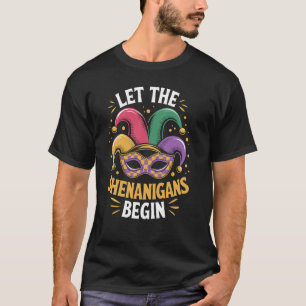 Mardi Gras Shenanigans with Fun Festive Jester Hat T-Shirt