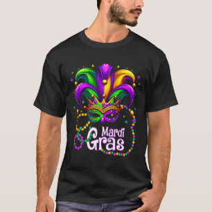 Mardi Gras Shirts For Women Kids Men Beads Mask Fe