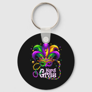 Mardi Gras Shirts For Women Kids Men Beads Mask Fe Keychain