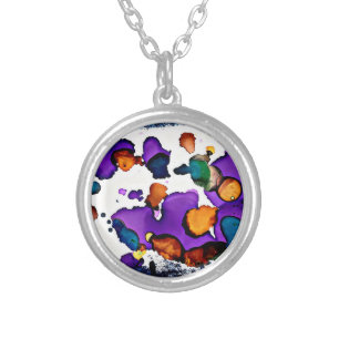 Mardi Gras Silver Plated Necklace