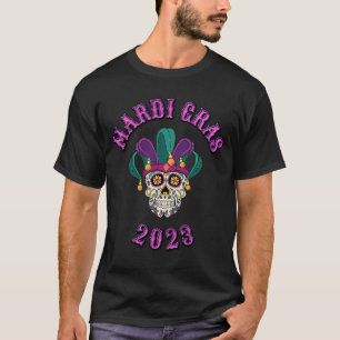 MARDI GRAS SKULL MASK NEW ORLEANS 2023 FESTIVAL T-Shirt