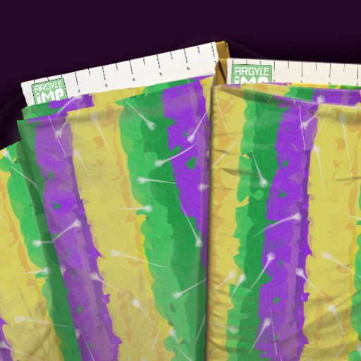 Mardi Gras Sparkle Flounce - Mardi Gras Colors Fabric