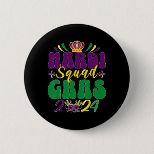 Mardi Gras Squad 2024 Group Matching Celebration  Button