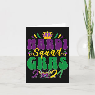 Mardi Gras Squad 2024 Group Matching Celebration Card