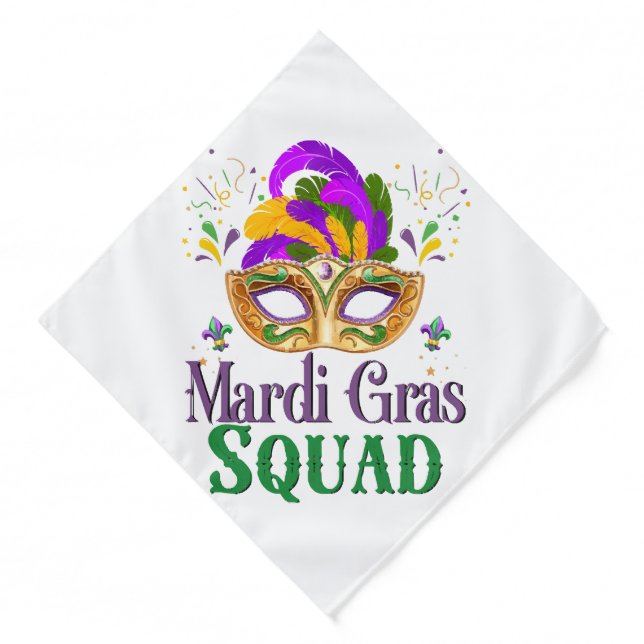 Mardi Gras Squad Bandana (Front)