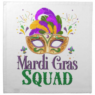 Mardi Gras Squad Cloth Napkin