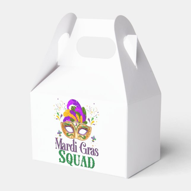 Mardi Gras Squad Favor Boxes (Front Side)