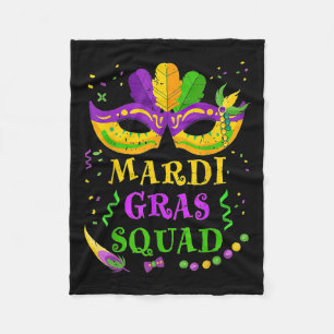 Mardi Gras Squad Fleece Blanket