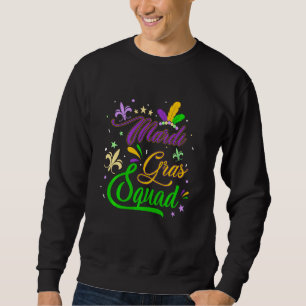Mardi Gras Squad Fleur De Lys Mask Funny Mardi Gra Sweatshirt