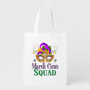 Mardi Gras Squad Grocery Bag
