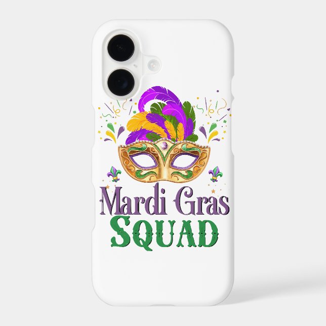 Mardi Gras Squad Iphone Case (Back)