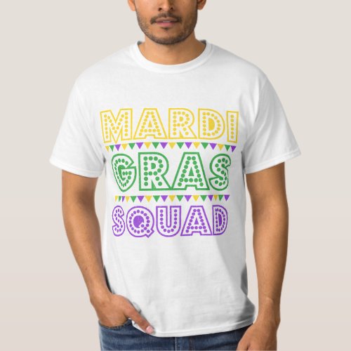 mardi gras squad mask carnival gift ideas T_Shirt