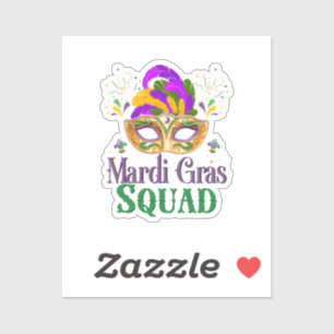 Mardi Gras Squad Sticker