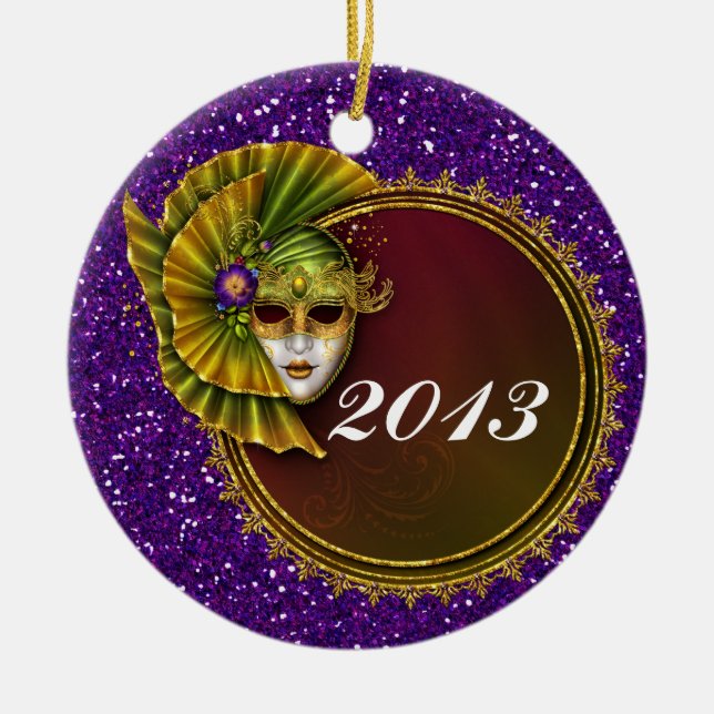 Mardi Gras - SRF Ceramic Ornament (Front)