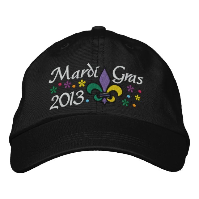 Mardi Gras - SRF Embroidered Baseball Cap (Front)