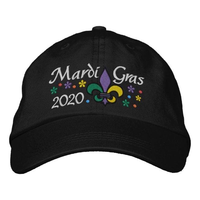 Mardi Gras - SRF Embroidered Baseball Cap (Front)