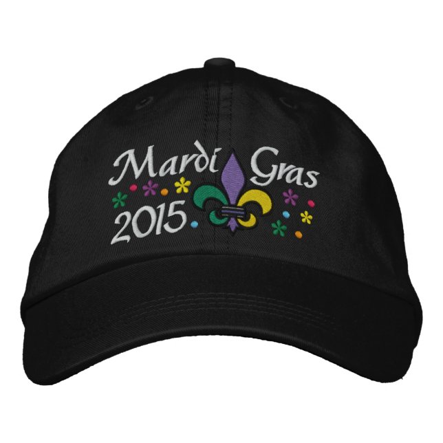 Mardi Gras - SRF Embroidered Baseball Hat (Front)