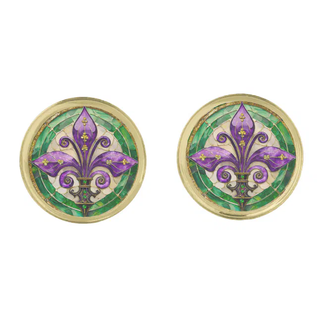 Fleur Di Lis New Orleans Cufflinks Antiqued Silver Tone With