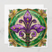 Mardi Gras Stained Glass Fleur di lis (Front/Back)