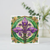 Mardi Gras Stained Glass Fleur di lis (Standing Front)