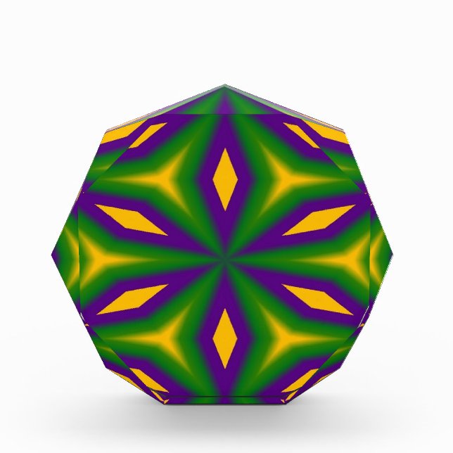 Mardi Gras Star Acrylic Award (Front)