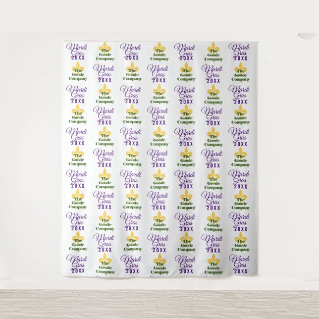 Mardi Gras | Step and Repeat Photo Backdrop (Front)